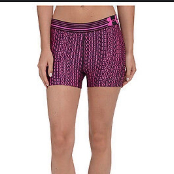 Under Armour pink compression shorts sz L-A136 - Picture 1 of 8